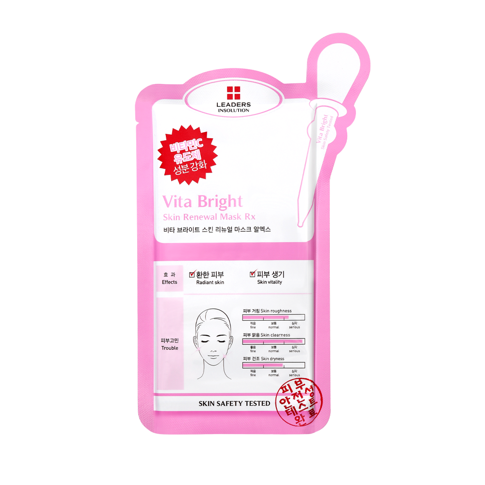 LEADERS Insolution Vita Bright Skin Renewal Mask Rx 25ml x 5pcs