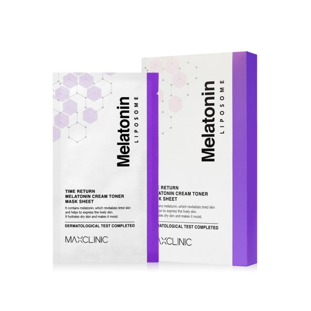 MAXCLINIC Time Return Melatonin Cream Toner Mask 27ml x 5ea