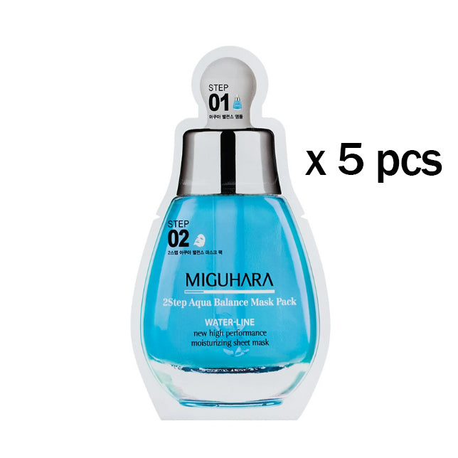 MIGUHARA 2 Step Aqua Balance Mask Pack x 5 pcs