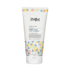 MILLFORD Ivory Clay Foam Cleanser 150ml, gentle clay cleanser suitable for all skin types, removes impurities and hydrates.
