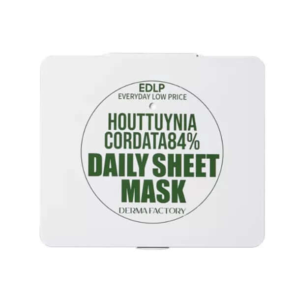 DERMA FACTORY EDLP Houttuynia Cordata 84% Daily Sheet Mask - 1pack (30pcs)