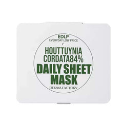 DERMA FACTORY EDLP Houttuynia Cordata 84% Daily Sheet Mask - 1pack (30pcs)