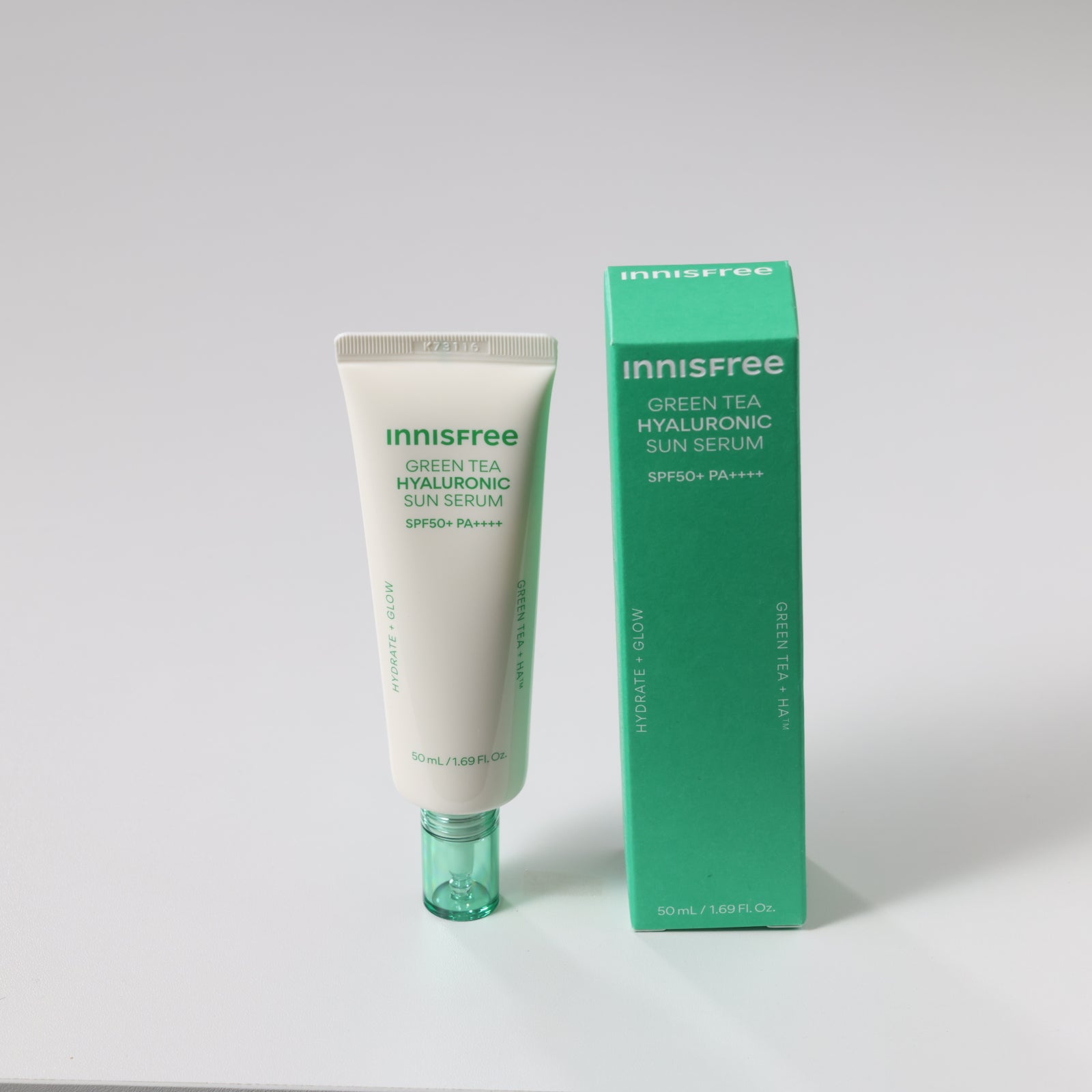 INNISFREE Green Tea Hyaluronic Moist Sun Serum SPF50+PA++++50ml