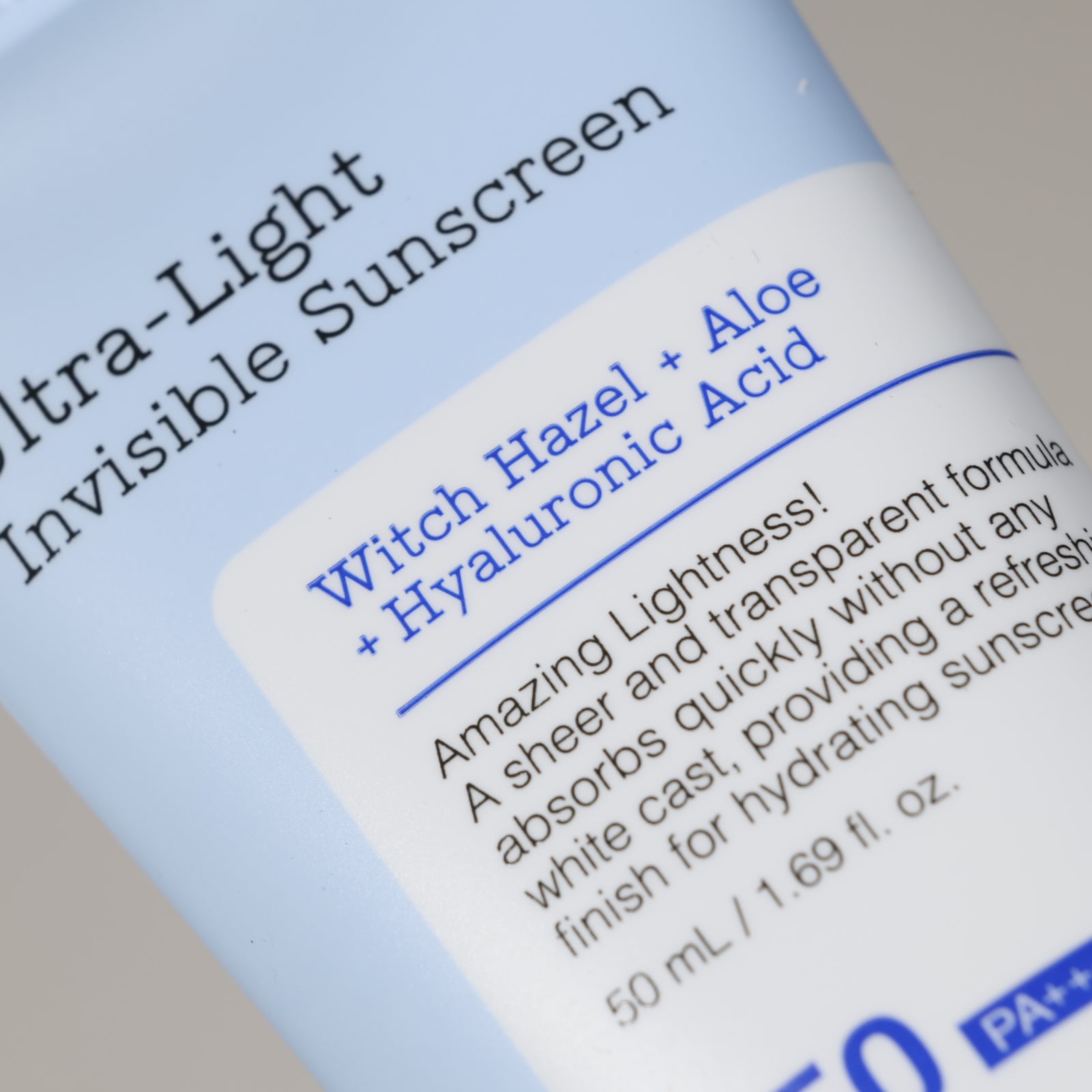 COSRX Ultra Light Invisible Sunscreen SPF50+ PA++++ 50ml