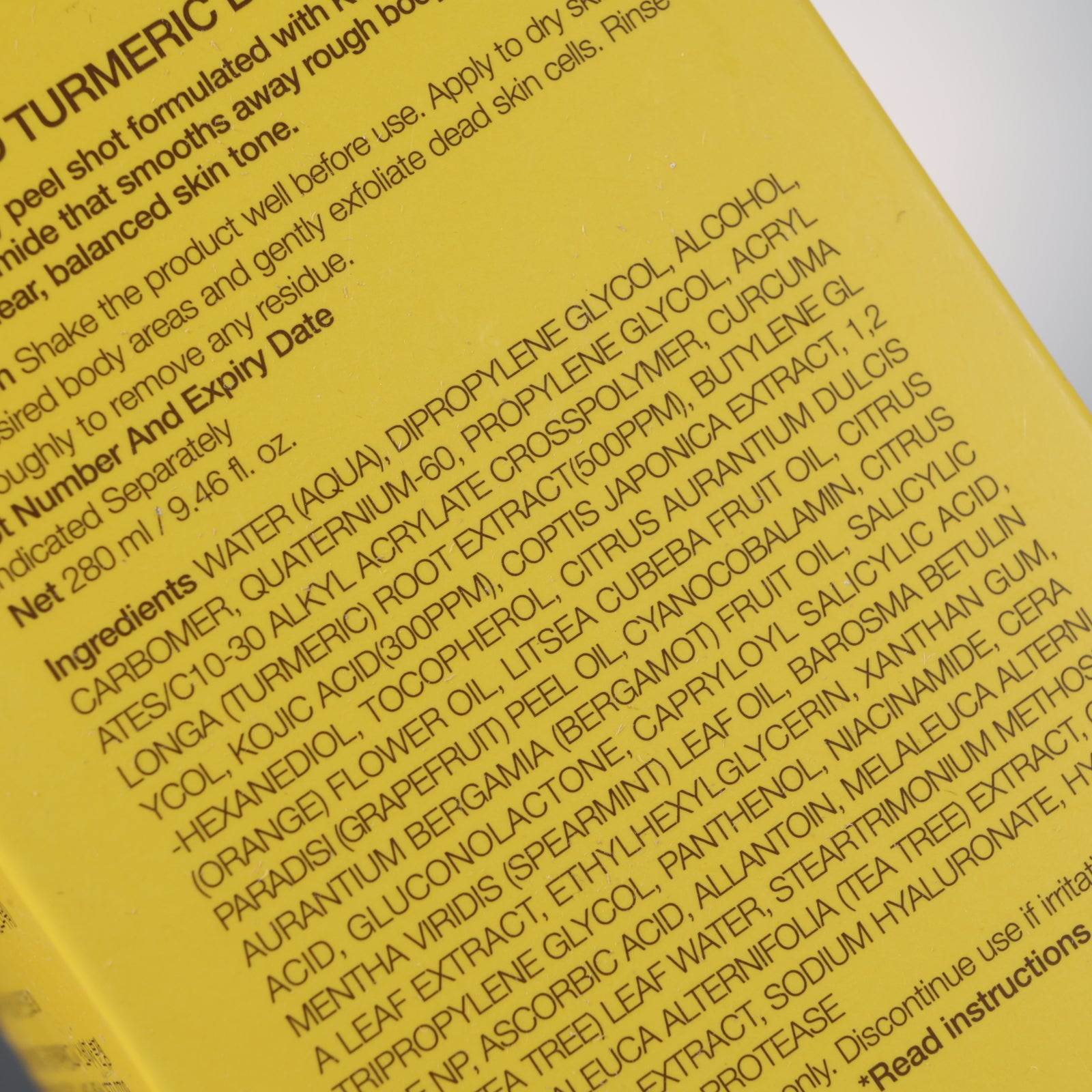 MEDICUBE Kojic Acid Tumeric Body Peel Shot 280ml