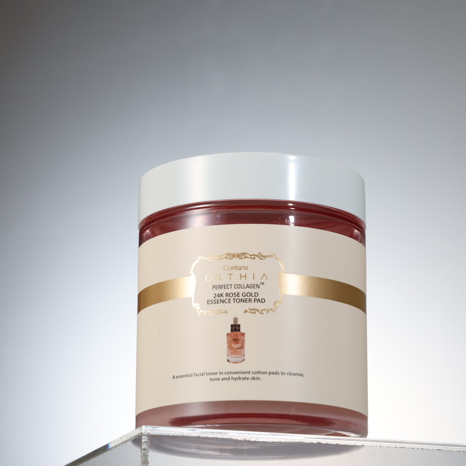 Coreana Orthia Perfect collagen 24K Rose Gold Essence Toner Pad 350ml (100pads)