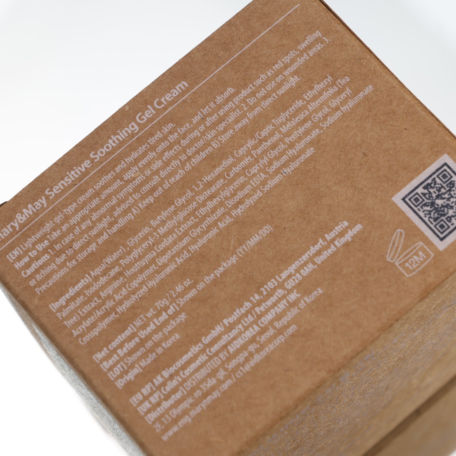 MARY & MAY Sensitive Soothing Gel Cream 70g