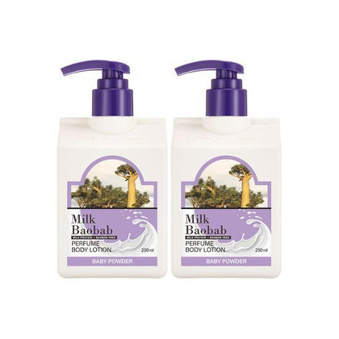 MILK BAOBAB perfume body lotion baby powder 250ml *2ea