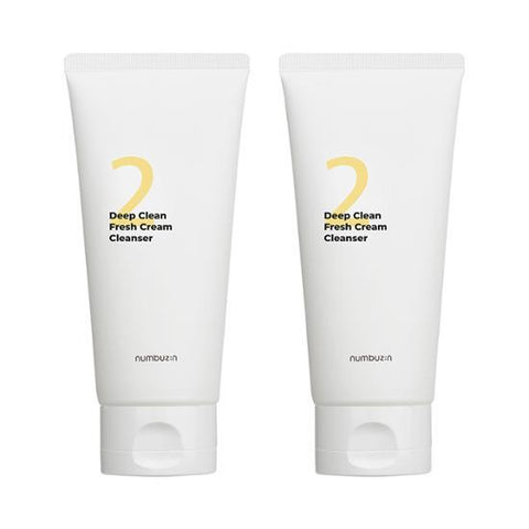 Numbuzin No. 2 Deep Clean Fresh Cream Cleanser Double Set (120mL+120mL)
