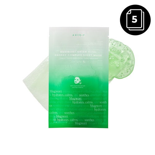 AXIS-Y Mugwort Green Vital Energy Complex Sheet Mask Set (5 pcs)