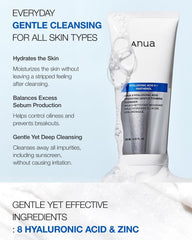 Anua 8 Hyaluronic Acid Hydrating Gentle Foaming Cleanser