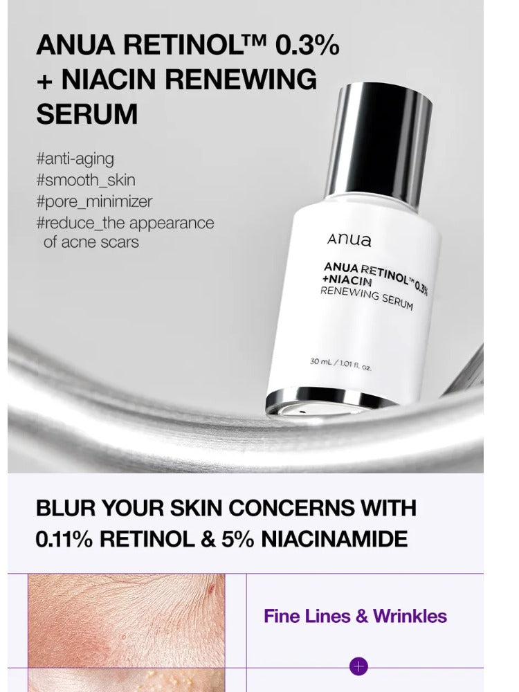 Anua Nano Retinol 0.3% + Niacin Renewing Serum 30ml