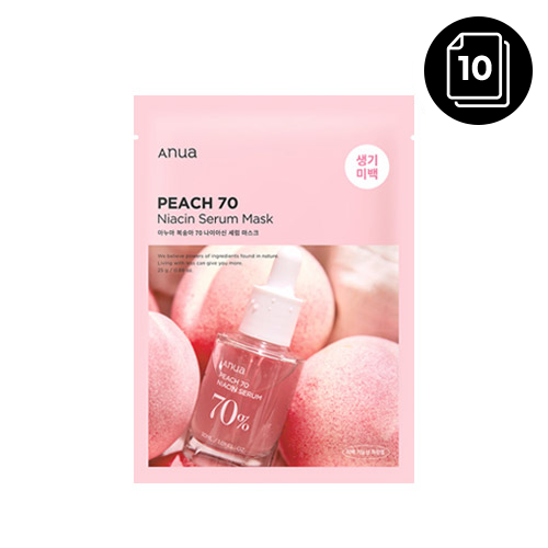 Anua Peach 70 Niacin Serum Mask (10 Sheets)
