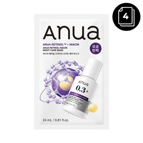 Anua Retinol Niacin Night Care Mask 24ml (4 Sheets)