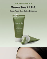Arencia Green Tea + LHA Deep Pore Rice Cake Cleanser