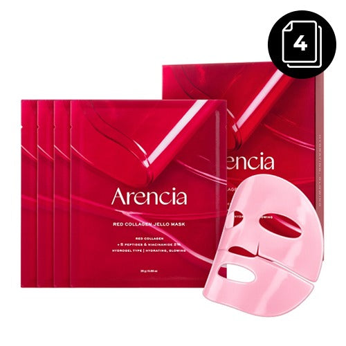 Arencia Red Collagen Jello Mask 25g × 4