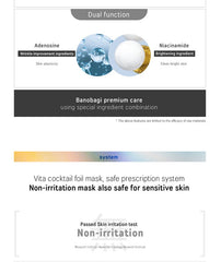 BANOBAGI Vita Cocktail Foil Mask #Brightening 30g x 10 Sheets