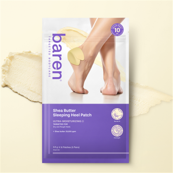 BAREN Shea Butter Sleeping Heel Patch 10ea