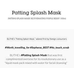 BLITHE Patting Splash Mask Rejuvenating Purple Berry 150ml