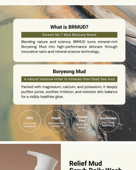 BRMUD Relief Mud Scrub Daily Body Wash 500ml