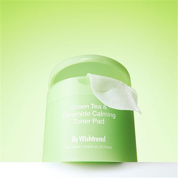 By Wishtrend Green Tea & Ceramide Calming Toner Pad 190ml