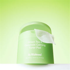 By Wishtrend Green Tea & Ceramide Calming Toner Pad 190ml