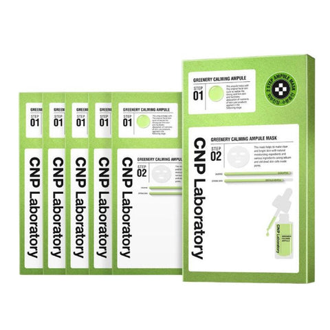 CNP LABORATORY Greenery Calming Ampule Mask - 1pack (5pcs)