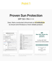 Dear, Klairs All-day Airy Sunscreen 50g