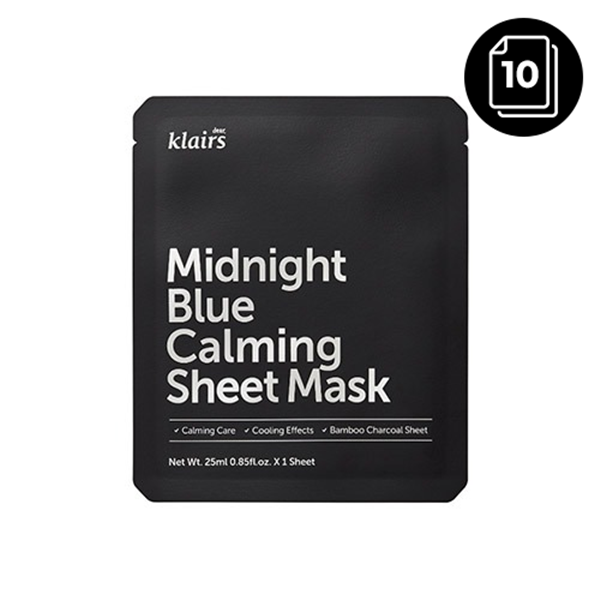 Dear, Klairs Midnight Blue Calming Sheet Mask (10-pack)