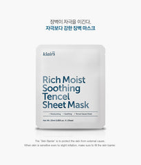 Dear, Klairs Rich Moist Soothing Tencel Sheet Mask (10 sheets)