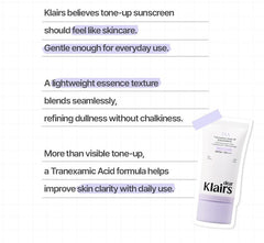 Dear, Klairs TXA Supple Tone Up Sun Essence SPF50+ PA++++ 50mL