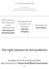 Dr.G Royal Black Snail Cream Mask 10ea