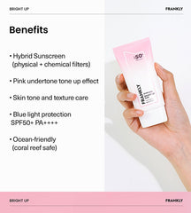 FRANKLY Bright Up Sunscreen SPF50+ PA++++ 50ml