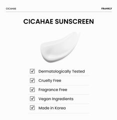 FRANKLY Cicahae Sunscreen SPF50+ PA++++ 50ml