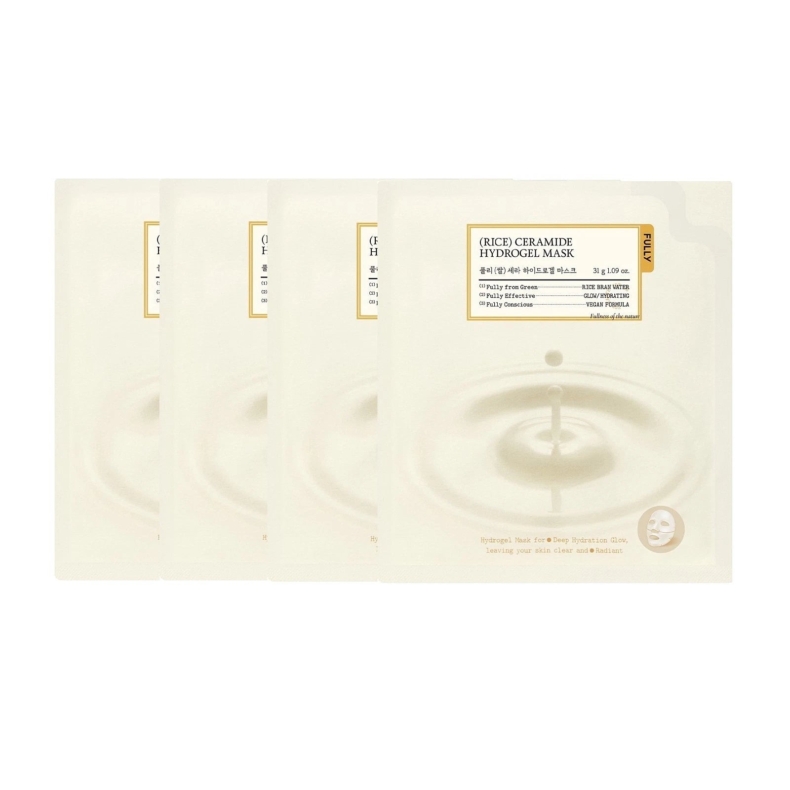FULLY Rice Ceramide Hydrogel Mask (31g × 4sheets)