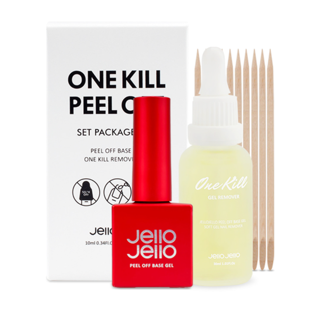 JELLO JELLO Peel Off Base Gel 10ml + One Kill Remover 30ml Set