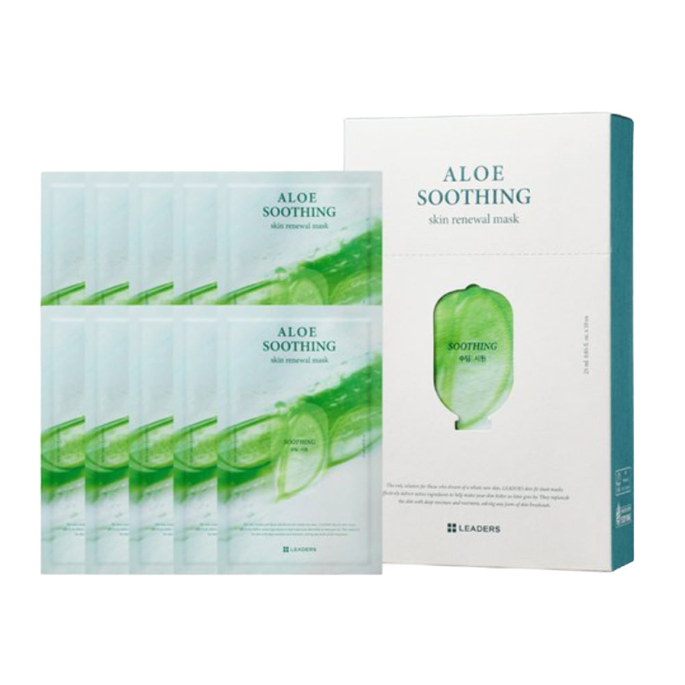 LEADERS Aloe Soothing Skin Renewal Mask 25ml x 10pcs