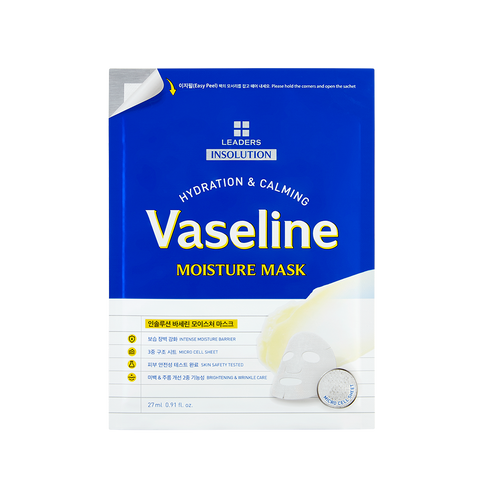 LEADERS Insolution Vaseline Moisture Mask 27ml x 5pcs