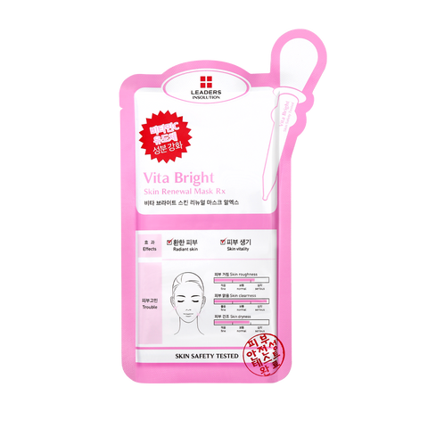 LEADERS Insolution Vita Bright Skin Renewal Mask Rx 25ml x 5pcs