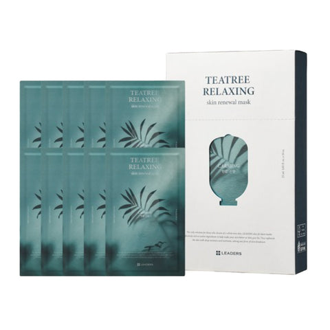 LEADERS Tea Tree Relaxing Skin Renewal Mask 25ml x 10pcs