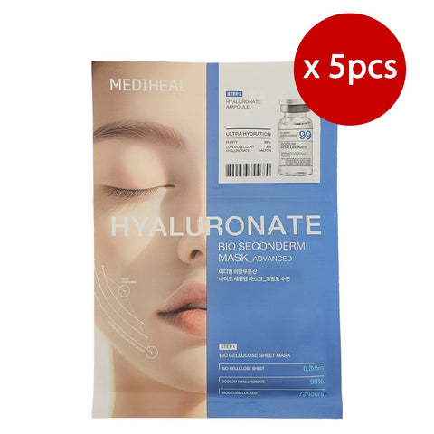 MEDIHEAL Hyaluronate Bio Seconderm Mask 24ml x 5pcs