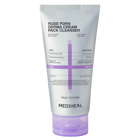 MEDIHEAL Rose PDRN Derma Cream Pack Cleanser 120ml