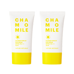 NATURE REPUBLIC Chamomile Calming Tone Up Sun Cream SPF50+ PA++++ 50ml*2EA