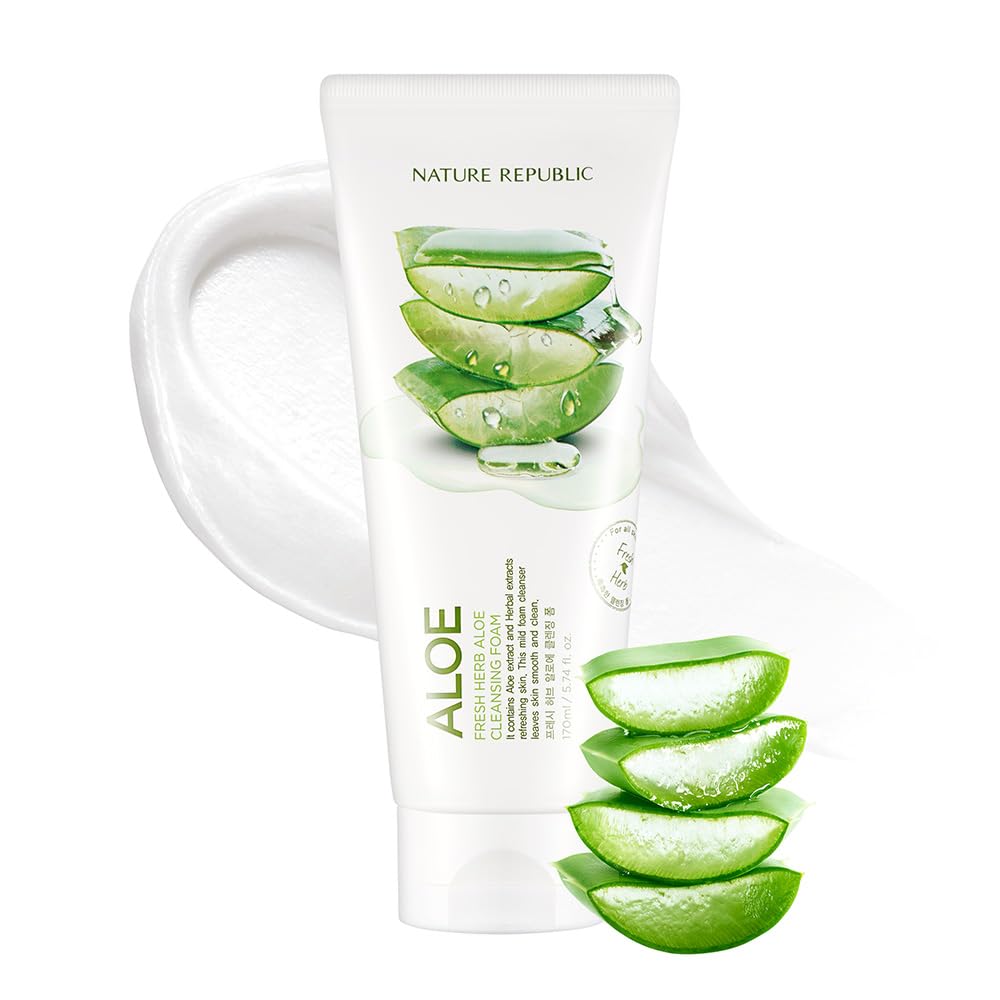 NATURE REPUBLIC Fresh Herb Aloe Cleansing Foam 170ml
