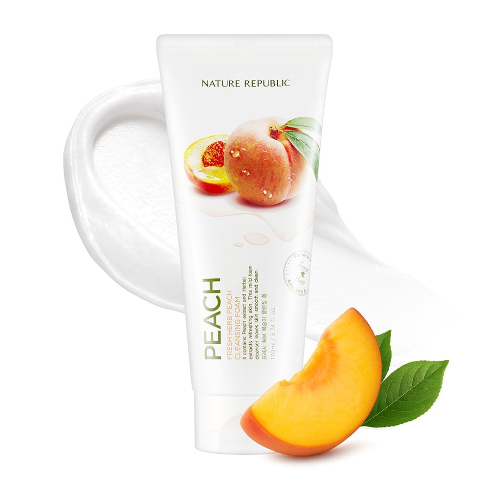 NATURE REPUBLIC Fresh Herb Peach Cleansing Foam 170ml