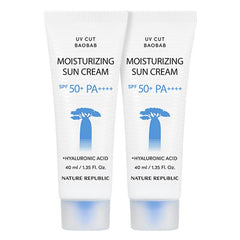 NATURE REPUBLIC UV Cut Baobab Moisturizing Sun Cream SPF50+ PA++++ 40ml*2EA