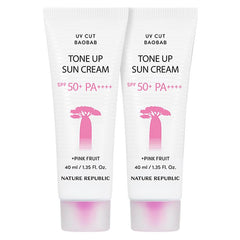 NATURE REPUBLIC UV Cut Baobab Tone Up Sun Cream SPF50+ PA++++ 40ml*2EA