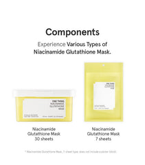 ONE THING Niacinamide Glutathione Mask 115ml (7 Sheets)