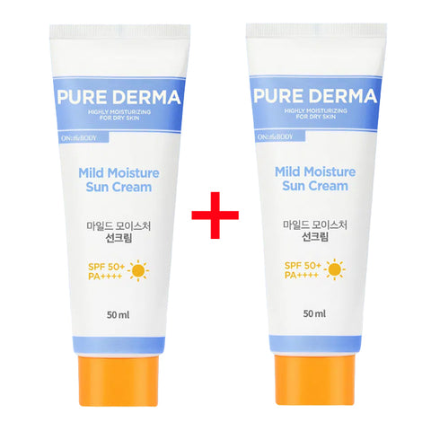 ON THE BODY Pure Derma Mild Moisture Sun Cream 50ml x 2ea (SPF50+ PA++++)