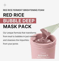 P.CALM Red Rice Bubble Deep Mask 90g